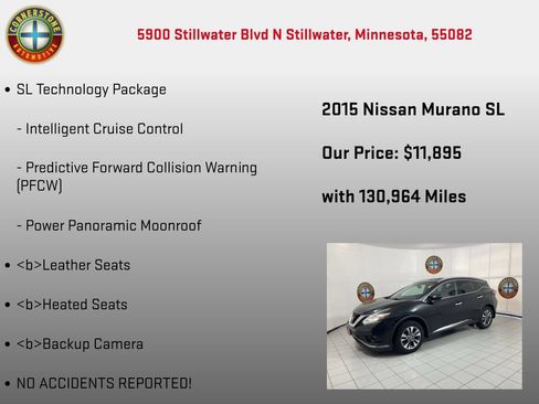 Used 2015 Nissan Murano SL w/ SL Technology Package AWD/4WD image 5