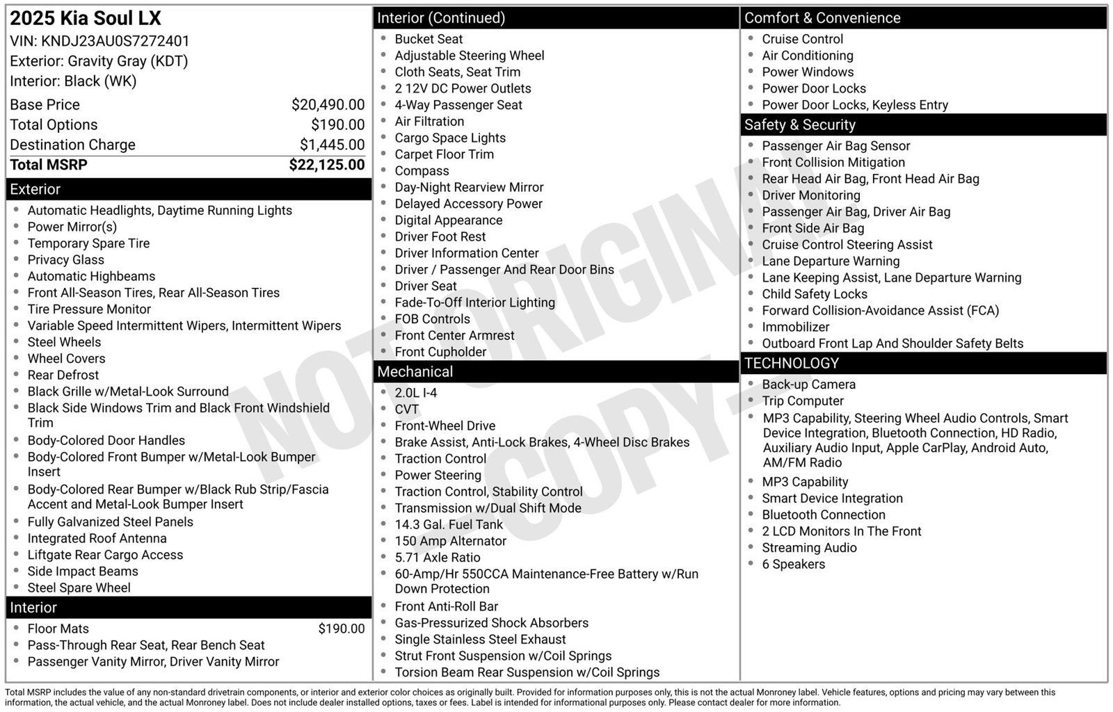 Used 2025 Kia Soul LX FWD image 3