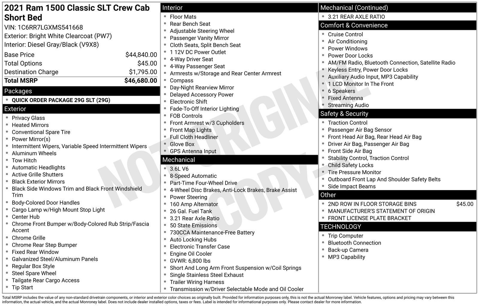 Used 2021 RAM 1500 Classic SLT AWD/4WD image 3