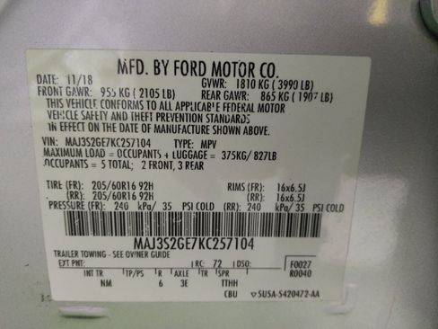 Used 2019 Ford EcoSport SE w/ SE Convenience Package FWD image 33