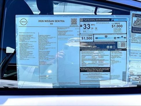 New 2026 Nissan Sentra SV w/ Floor Mat Package FWD image 12