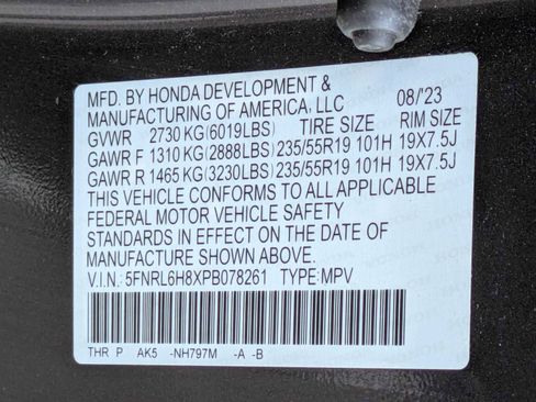 Certified 2023 Honda Odyssey Touring image 34