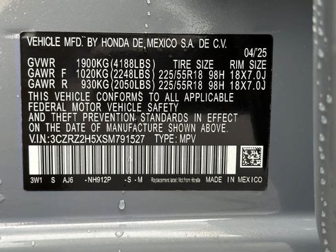 Certified 2025 Honda HR-V Sport image 28