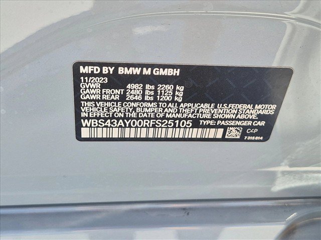 Certified 2024 BMW M3 Competition w/ Parking Assistance Package AWD/4WD image 15