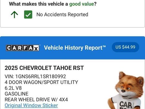 Used 2025 Chevrolet Tahoe RST w/ RST Capability Package image 5