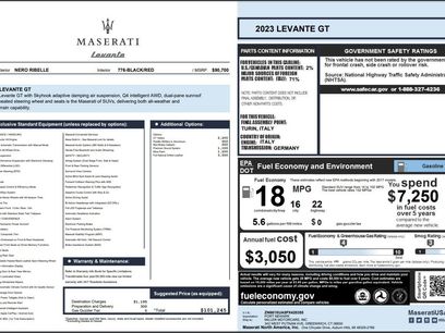Certified 2023 Maserati Levante GT