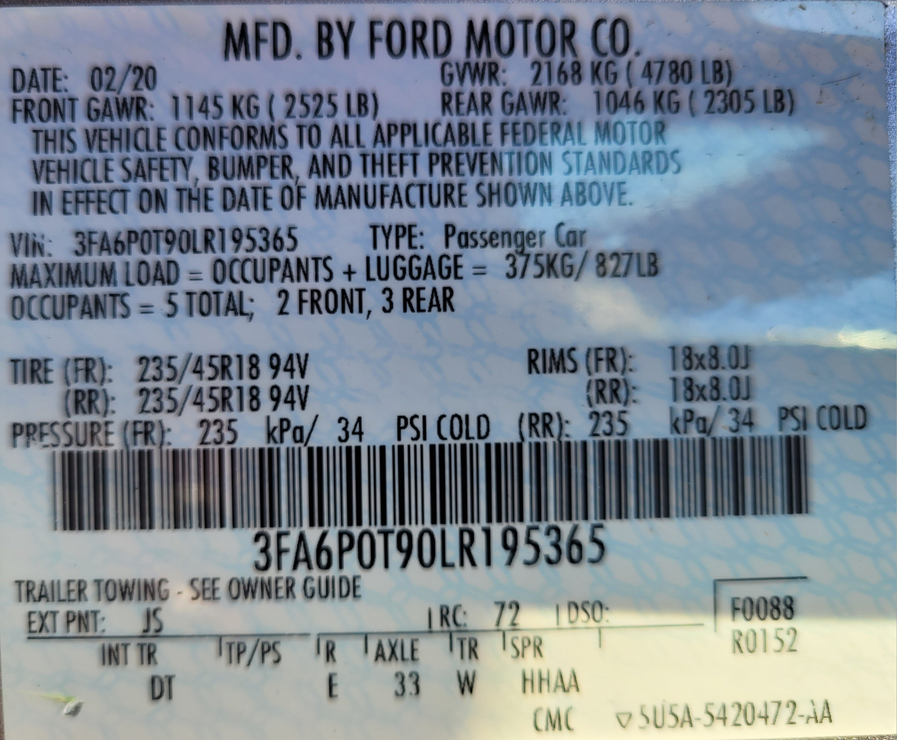 Used 2020 Ford Fusion SE AWD/4WD image 10