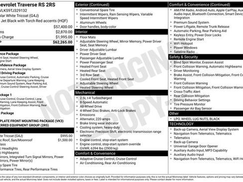 New 2026 Chevrolet Traverse RS AWD/4WD image 48