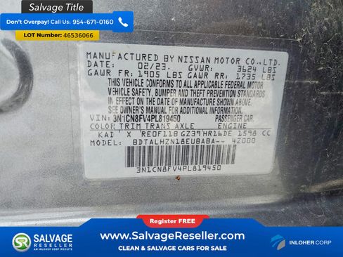 Used 2023 Nissan Versa SR w/ Trunk Package FWD image 16