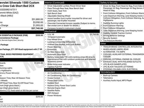 Used 2024 Chevrolet Silverado 1500 Custom Trail Boss w/ LPO, Dark Essentials Package image 9