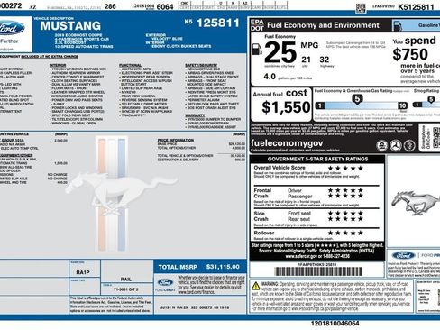 Used 2019 Ford Mustang Coupe w/ Equipment Group 101A image 4