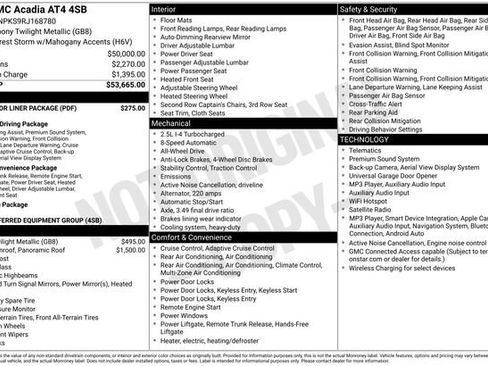 Used 2024 GMC Acadia AT4 w/ LPO, Floor Liner Package AWD/4WD image 1