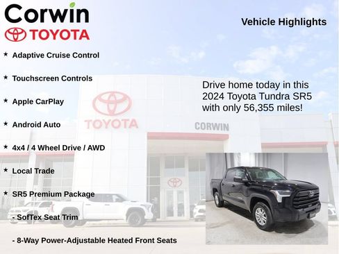 Used 2024 Toyota Tundra SR5 w/ SR5 Premium Package AWD/4WD image 7