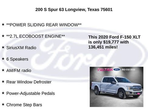 Used 2020 Ford F150 XLT w/ Equipment Group 301A Mid image 25