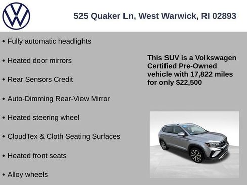 Certified 2023 Volkswagen Taos SE w/ Panoramic Sunroof Package image 13