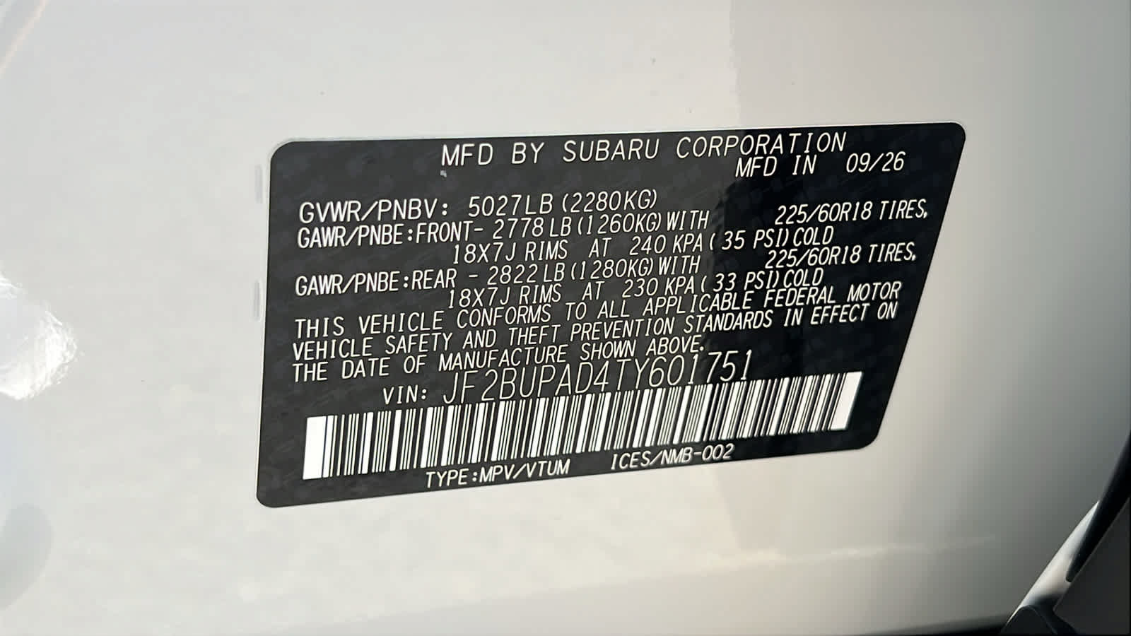New 2026 Subaru Outback Premium AWD/4WD image 30