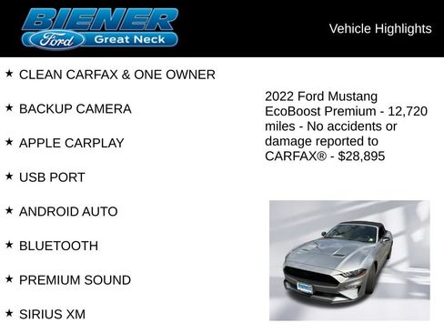 Used 2022 Ford Mustang Premium w/ Equipment Group 201A RWD image 9