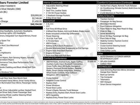 Used 2026 Subaru Forester Limited image 30
