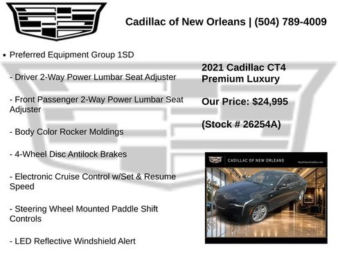 Used 2021 Cadillac CT4 Premium Luxury RWD image 5