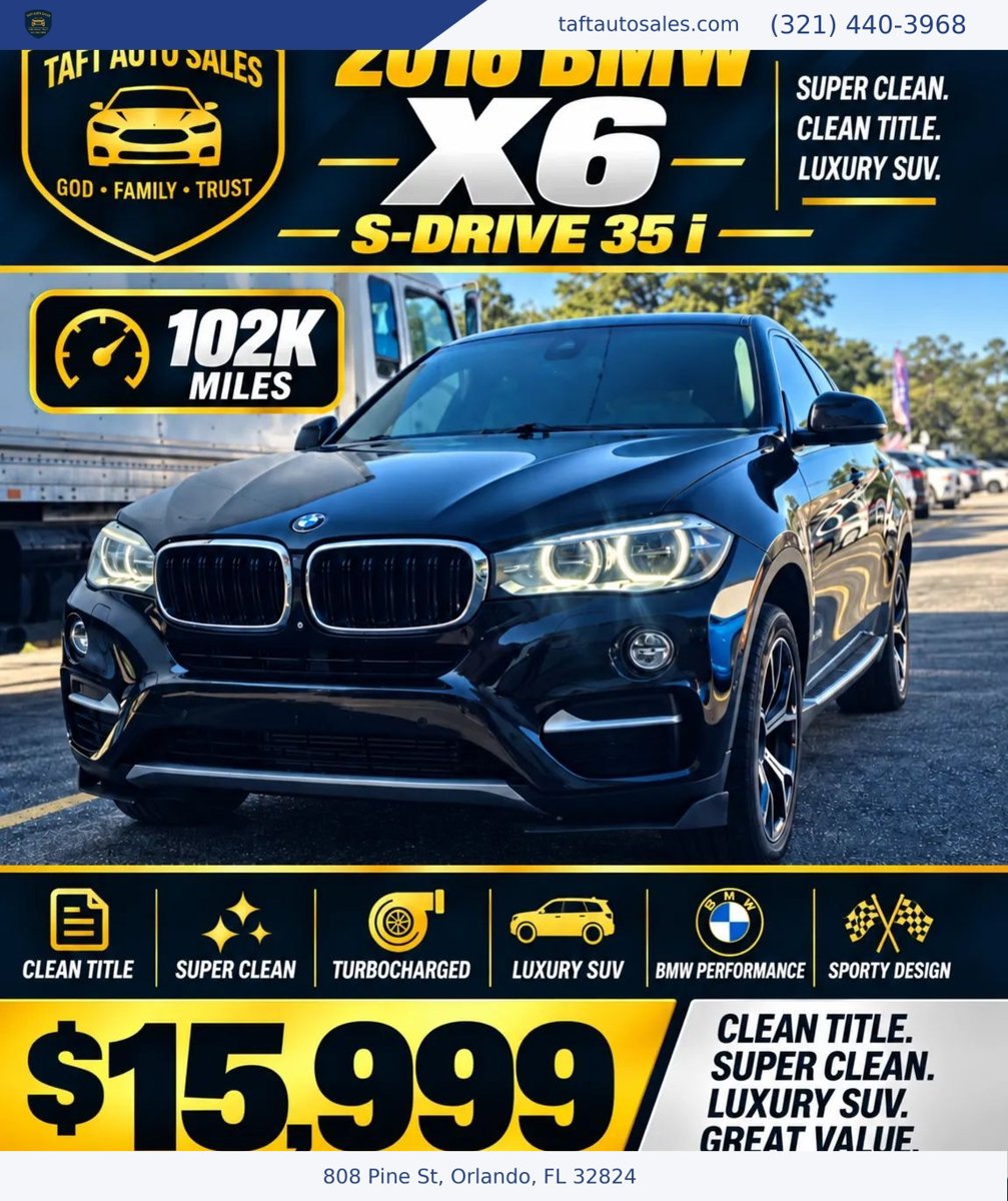 Used 2016 BMW X6 sDrive35i RWD image 1