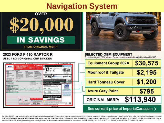 Used 2023 Ford F150 Raptor w/ Equipment Group 802A Raptor R AWD/4WD image 4
