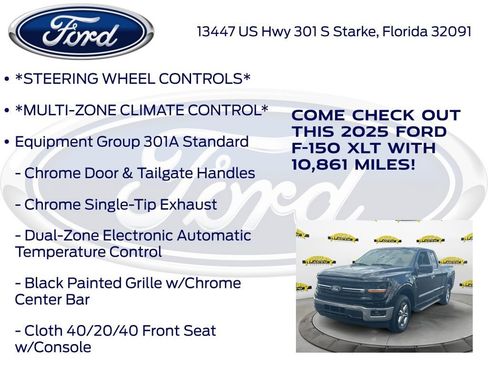 Certified 2025 Ford F150 XLT w/ Equipment Group 301A Standard RWD image 17