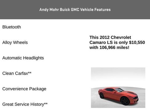 Used 2012 Chevrolet Camaro LS RWD image 4