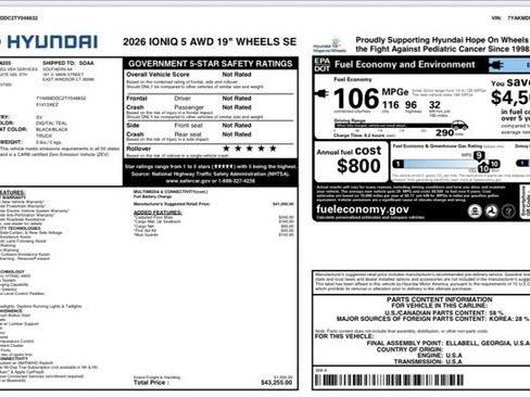 Used 2026 Hyundai Ioniq 5 SE AWD/4WD image 13