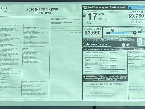 New 2026 INFINITI QX80 4WD image 13