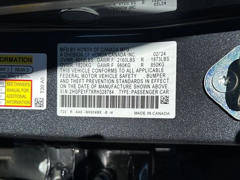 Used 2024 Honda Civic EX image 34