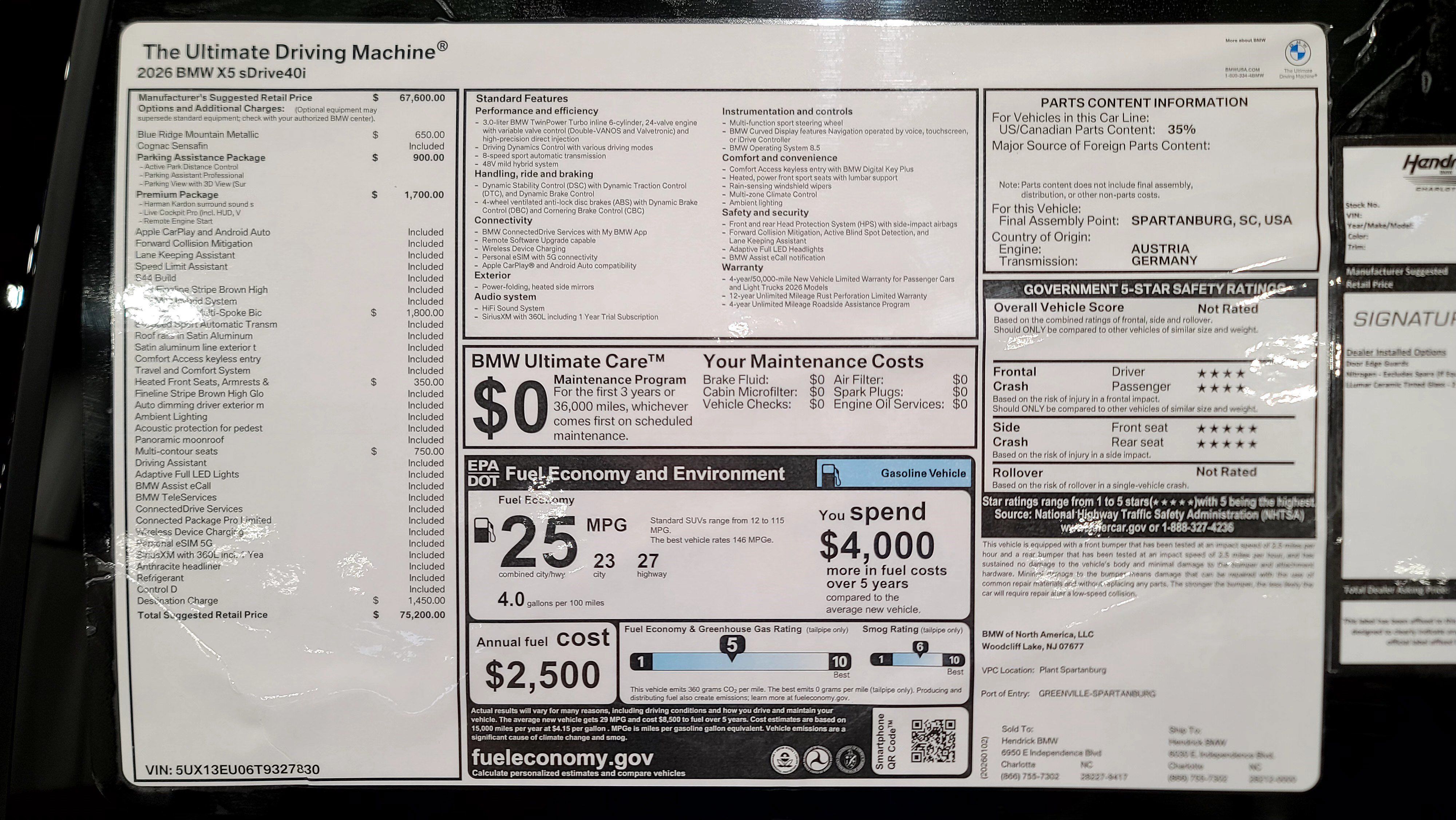 Used 2026 BMW X5 sDrive40i w/ Premium Package RWD image 31