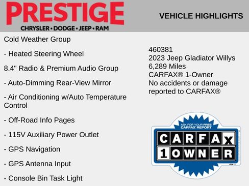 Used 2023 Jeep Gladiator Sport AWD/4WD image 12