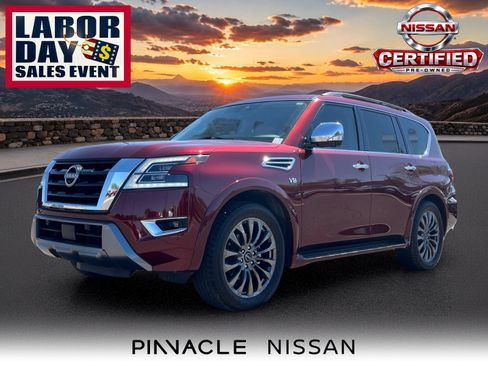 Certified 2022 Nissan Armada Platinum w/ Captain's Chairs Package AWD/4WD image 1