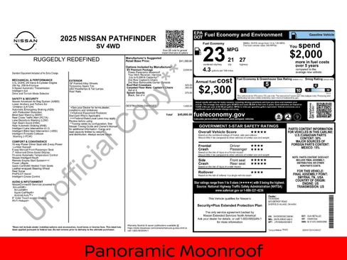 New 2025 Nissan Pathfinder SV w/ SV Premium Package image 7