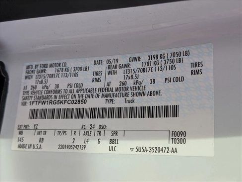 Certified 2019 Ford F150 Raptor w/ Equipment Group 801A Mid image 23