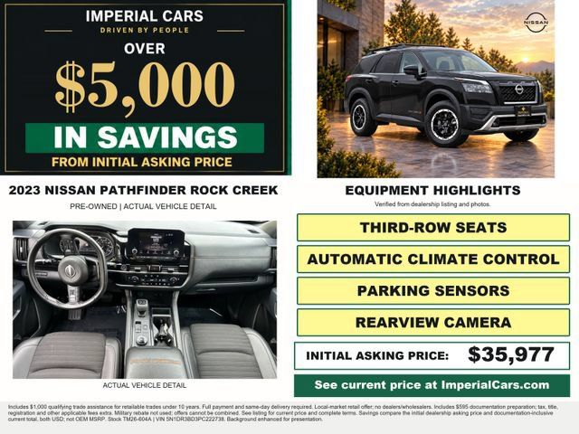 Used 2023 Nissan Pathfinder Rock Creek AWD/4WD image 3