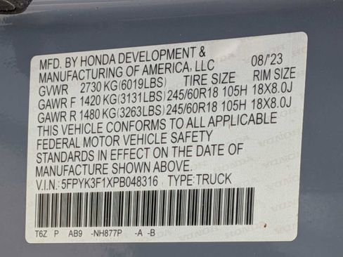 Certified 2023 Honda Ridgeline Sport image 30