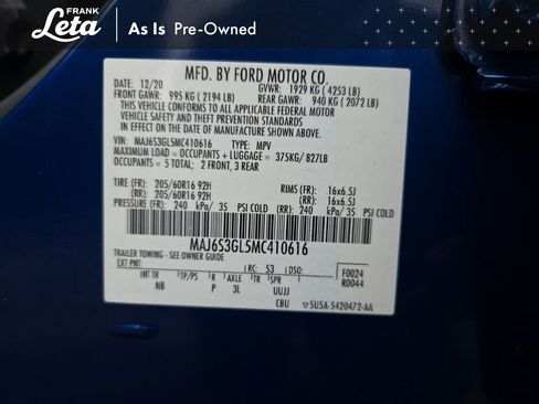 Used 2021 Ford EcoSport SE image 35