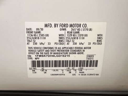 Used 2020 Ford Explorer XLT w/ Equipment Group 202A image 59
