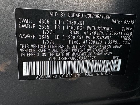 Used 2019 Subaru Outback 2.5i image 47