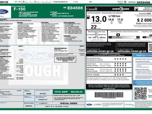 Used 2022 Ford F150 Lariat w/ Equipment Group 502A High AWD/4WD image 3