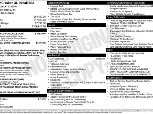 New 2026 GMC Yukon XL Denali w/ Denali Reserve Package AWD/4WD image 5