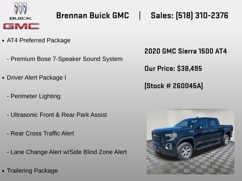 Certified 2020 GMC Sierra 1500 AT4 w/ AT4 Premium Package AWD/4WD image 12