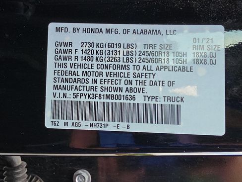 Used 2021 Honda Ridgeline Black Edition image 36