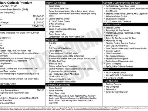 Used 2021 Subaru Outback Premium image 2
