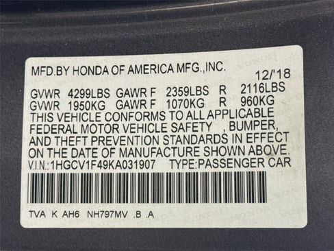 Used 2019 Honda Accord EX image 44