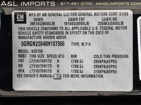 Used 2008 HUMMER H2 AWD/4WD image 65