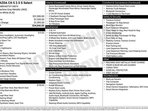 New 2026 MAZDA CX-5 Select AWD/4WD image 2