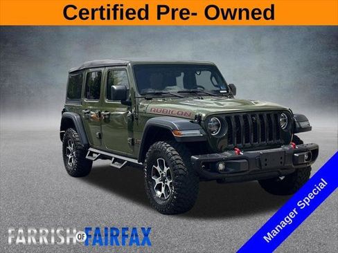 Certified 2021 Jeep Wrangler Unlimited Rubicon AWD/4WD image 1