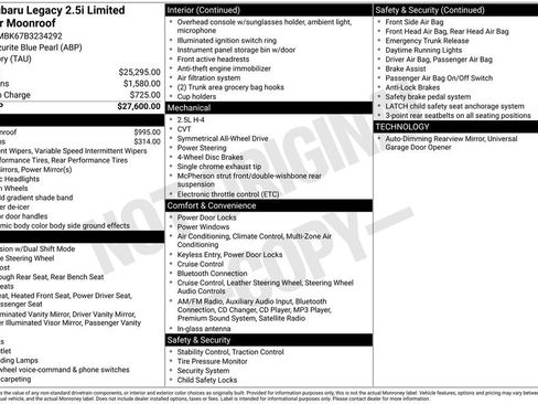 Used 2011 Subaru Legacy 2.5i Limited image 3